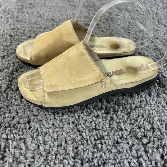 Teva Shoes - Teva Sandals Womens 7 Beige Suede Slides Slip On